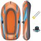 H2OGO! Kondor 2000 Inflatable Raft Set - 6'1" x 38" - Orange & Blue, Fits 1 Adult & 1 Child, Oars & Hand Pump, Water Sports Boat, 210lb Cap, Ages 6+